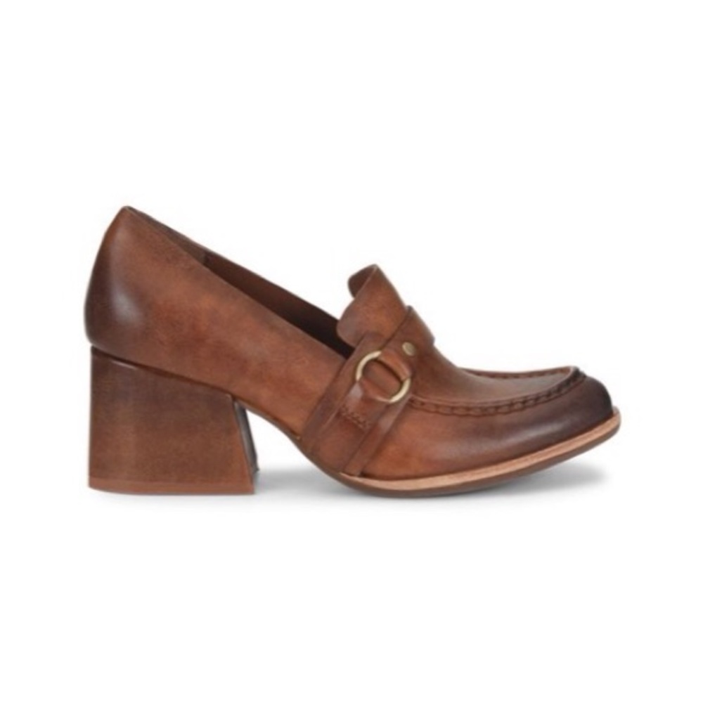 Kork-Ease Brown Leather Block Heel Loafer - Picture 5 of 14